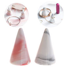 Ceramic Finger Cone Ring Holder Marble Decor Display Stand Tray Jewelry Storage Crafts 2024 - buy cheap