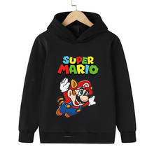 2021 Winter new Mario anime children's clothing boys and girls printed sweatshirts hoodies cotton hooded sweater children's4-14T 2024 - buy cheap