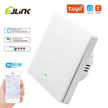 EJLINK-interruptor inteligente de pared para el hogar, pulsador con Wifi, Control por voz por aplicación Tuya, Alexa y funciona con Google Home, 1 banda 2024 - compra barato