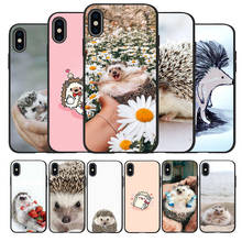 Cute Hedgehog black Silicone Phone Case For iPhone 12 XR XS Max 5 5S SE 2020 6 6S PLUS 7 8 X 11Pro Max 11 Cover 2024 - buy cheap
