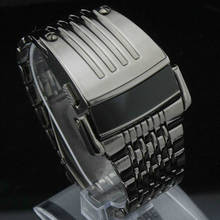Relojes digitales Led deportivos para Hombre, cronógrafos creativos personalizados, electrónicos, de acero inoxidable, color negro 2024 - compra barato