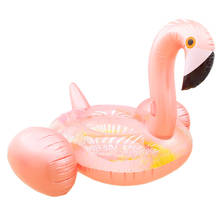 Лидер продаж, гигантский надувной плавающий матрас с блестками в виде фламинго, плавательный круг для взрослых, Летняя Вечеринка, игрушки для бассейна 2024 - купить недорого