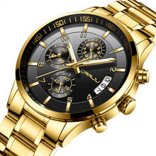 Gold Men Watch 2020 Luxury Brand Sport Style Watches Mens Chronograph Quartz Wristwatch Male Waterproof Clock Relogio Masculino 2024 - buy cheap