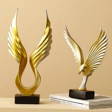 Bird Wing Statue Resin Figurine Sculpture Garden Office Home Desktop Decoration 2024 - buy cheap