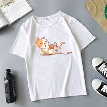 Cute Women T-shirt 2020 Cotton Printed Cat Crew Neck Casual T Shirt Fashion Short Sleeve Shirt Unisex T Shirt  Camisas Mujer 2024 - buy cheap