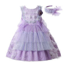 Pettgirl-vestidos de princesa de cumpleaños para niñas, trajes de fiesta Y BODA DE color púrpura, 2, 3, 4, 5, 6, 8, 10 y 12 años 2024 - compra barato