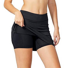 Faldas de tenis para mujer, pantalones cortos deportivos elásticos con bolsillos para el teléfono, FK88 2024 - compra barato