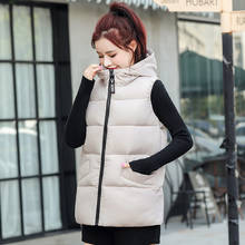 2021 Autumn Waistcoat Vest Women Sleeveless Jacket Winter Vest Hooded Casual Loose Woman Vest Korean Fashion Female Coats 2024 - buy cheap