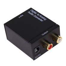 Новый цифро-аналоговый аудио конвертер адаптер цифровой адаптер оптический коаксиальный RCA Toslink сигнал в аналоговый аудио конвертер RCA 2024 - купить недорого