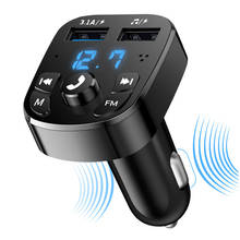 Multifunction Hands-free Wireless Bluetooth Car FM Transmitter Digital Display MP3 Player Radio Dual USB Car Charger Adapter 2024 - buy cheap
