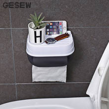 GESEW Portable Toilet Paper Holder For Bathroom Wall Mounted Waterproof Tissue Box Storage Box For Bathroom Accessories Set 2024 - buy cheap