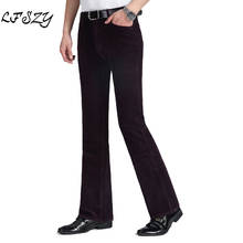 Men's Casual pants 2020 Autumn and Winter New Thick Men's Casual pants Purple Corduroy pants Male Loose Corduroy FIared pants 2024 - buy cheap