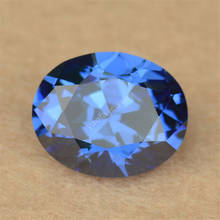 Wholesale Price 5A 2*3~13*18mm Loose CZ Oval Shape Cut Sapphires Deep Blue Lab Created Cubic Zirconia Stone For Jewelry Making 2024 - buy cheap