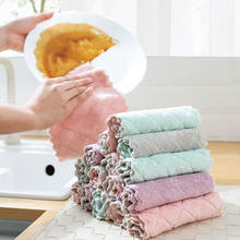 Toalhas de microfibra para cozinha, pano de limpeza absorvente para lavagem de louças, pano de prato de dois lados, 8 unidades 2024 - compre barato