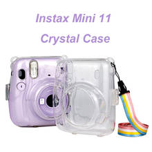 PVC Instax Mini 11 Camera Crystal Case Clear Transparent Shoulder Strap Bag for Protector Fuji Instant Film Camera Shell Cover 2024 - buy cheap