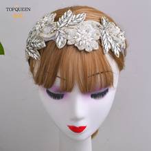 TOPQUEEN S427-D Luxury Bride Crown Bridal Wedding Exaggerated Fashion Rhinestones Pearl Headband New Baroque Headhoop for Prom 2024 - buy cheap