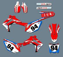 Customized Number Gloss Team GRAPHICS&BACKGROUNDS DECAL STICKER for  Honda CRF250R CRF250 2014-2017 & CRF450R CRF450 2013- 2015 2024 - buy cheap