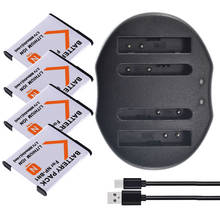 4x NP-BN1 Battery + USB Charger for Sony Cyber-shot DSC-TX1 TF1 TX30 W710 W730 W830 2024 - buy cheap