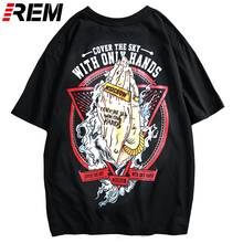 Мужские футболки с коротким рукавом REM в японском стиле, футболки для путешествий на открытом воздухе, 2019 2024 - купить недорого