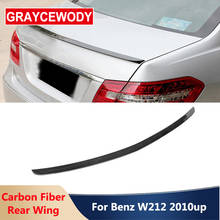 Modify to AMG Style W212 Real Carbon Fiber & FRP Material Rear Spoiler Trunk Wing For BENZ W212 E180 E200 E300 2010 Up 2024 - buy cheap
