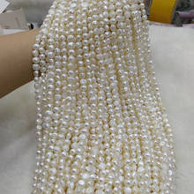 Cuentas de perlas naturales de agua dulce para mujer, abalorios sueltos de perforación de 38cm de alta calidad para bricolaje, collar, pulsera, fabricación de joyas 2024 - compra barato