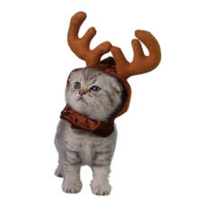 Hot Pet Cat Dog Cap Hat for Puppy Teddy Animal Shapeshift Christmas Reindeer Costume Elk Antler Reindeer Costume Warm's House 2024 - buy cheap