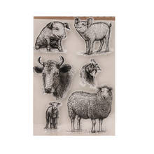Livestock Pig Cattle Sheep Chickens Silicone Clear Seal Stamps DIY Scrapbooking Embossing Photo Album Decorative New for 2020 2024 - buy cheap