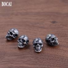 S925 pure silver Thai silver pendant for man skull cross perforation handmade accessories pendant small pendant man's pendant 2024 - buy cheap