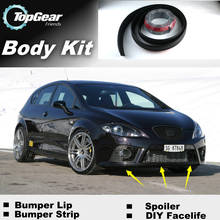 Bumper Lip Deflector Lips For SEAT Leon 1M 1P 5F Front Spoiler Skirt For TopGear Friends to Car Tuning View / Body Kit / Strip 2024 - buy cheap