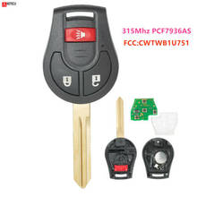 Keyecu 315Mhz Complete Remote Key Fob for Nissan Rogue S SL 2008 2009 2010 2011 2012 2013 2014 2015 2016 ID46 chip CWTWB1U751 2024 - buy cheap