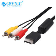 eSYNiC 1pcs 1.8M/6ft Ultra Thick and Flexible PVC Jacket  Composite AV to RCA cable Compatible with Playstation PS2 PS3 and PS1 2024 - купить недорого