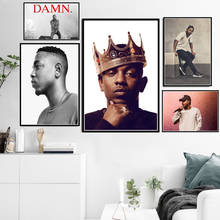 Kendrick lamar hip hop rapper cantor estrela poster impressões arte em tela pintura a óleo imagens de parede sala de estar decoração de casa 2024 - compre barato