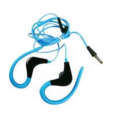 Fone de ouvido suspenso estéreo para pendurar, fone de ouvido esportivo de 3.5mm para pendurar em academia e música, para celular 2024 - compre barato