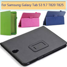 Funda Capa, ультра тонкий флип-чехол для планшета кожаный чехол-подставка для Samsung Galaxy Tab S3 9,7 T820 T825 SM-T825 SM-T820 чехол 2024 - купить недорого