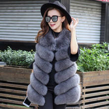 RoRoDox Women's Luxury Faux Fur Vest Coat Long Fair Winter Warm Coat Outerwear 2024 - buy cheap