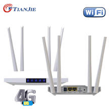 TIANJIE Unlocked 300Mbps 4 Quad External Antennas Home Wifi Router 3G GSM LTE Hotspot 4G Modem With Sim Card Slot 2024 - buy cheap