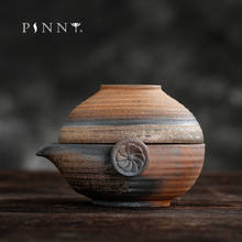 PINNY японский стиль позолоченный портативный чайный набор керамический семейный чайный набор 1 чайник 2 чашки Ретро дорожный чайный набор 2024 - купить недорого