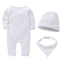 Kavkas Solid Baby Romper 3 Pcs/lot Newborn Body Bebe Long Sleeve Summer Cotton Clothes Blank Infant 0-3 Months Jumpsuit 2024 - buy cheap