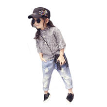 2020 New Style Kids Jeans Boys Girls Trousers Autumn Fashion Designer Children Denim Pants Casual Ripped Jeans For 2~7Years 2024 - buy cheap