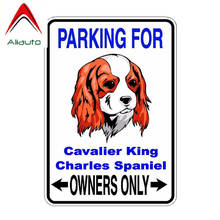 Aliauto alta qualidade animal etiqueta do carro cavalier rei charles spaniel cão pvc reflexivo capa arranhões decalques, 14cm * 10cm 2024 - compre barato