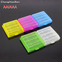 ChengHaoRan-caja de almacenamiento de plástico duro, cubierta colorida de soporte de batería, 4x, 5x, AA, AAA, para 14500, 10440, contenedor organizador de baterías 2024 - compra barato