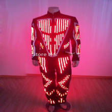 Мужские светильник вверх светодиодный трон костюм светодиодный светильник костюм Одежда для сценических выступлений Бесплатная доставка 2024 - купить недорого