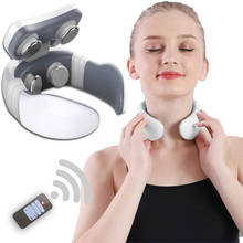 Smart 4D Magnetic Pulse Electric Shoulder Neck Massager Fatigue Pain Relief Cervical Massage With Remote Control 2024 - buy cheap