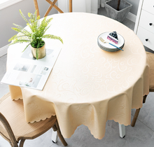 European Round Waterproof Table Cover Tea Coffee Tablecloth Home Kitchen Decor Oilproof Table Cloth For Hotel Wedding PartyLF924 2024 - buy cheap