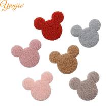 20pcs/lot Mouse Ears Felt Pads Teddy Wool DIY Crafts Ornament Handmade Kids Women Apparel Headwear Hairgrips Hair Accessories 2024 - buy cheap