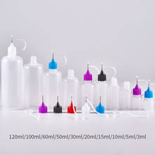 Botellas Vacías de Plástico LDPE con gotero, envases de líquido para zumo de Punta larga, 3ml/5ml/10ml/15ml/30ml/50ml/100ml/120ml, 10 unidades 2024 - compra barato