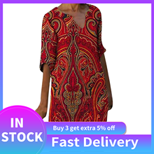 2021 Plus Sizes Women Loose Spring Vintage Ruffles Mini Dress Large Big Printed Sexy Summer Boho Casual Party Elegant Dresses 2024 - buy cheap