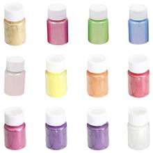 12 Pcs/set DIY Crafts Jewelry 12-color Pearl Powder Pigment Crystal Epoxy Filler Material Slime Mud Colorant 2024 - buy cheap