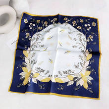 53CM New Designer kerchief print square 100% silk scarf shawls for ladies silk head scarves Top quality scarf FJ299 2024 - buy cheap