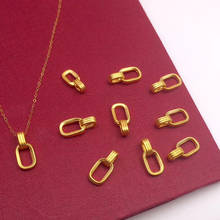 Zhixi colar au750 com pingente de ouro 18k, joia feminina tendência 24k 999 pura de ouro amarelo, joias finas x54 2024 - compre barato